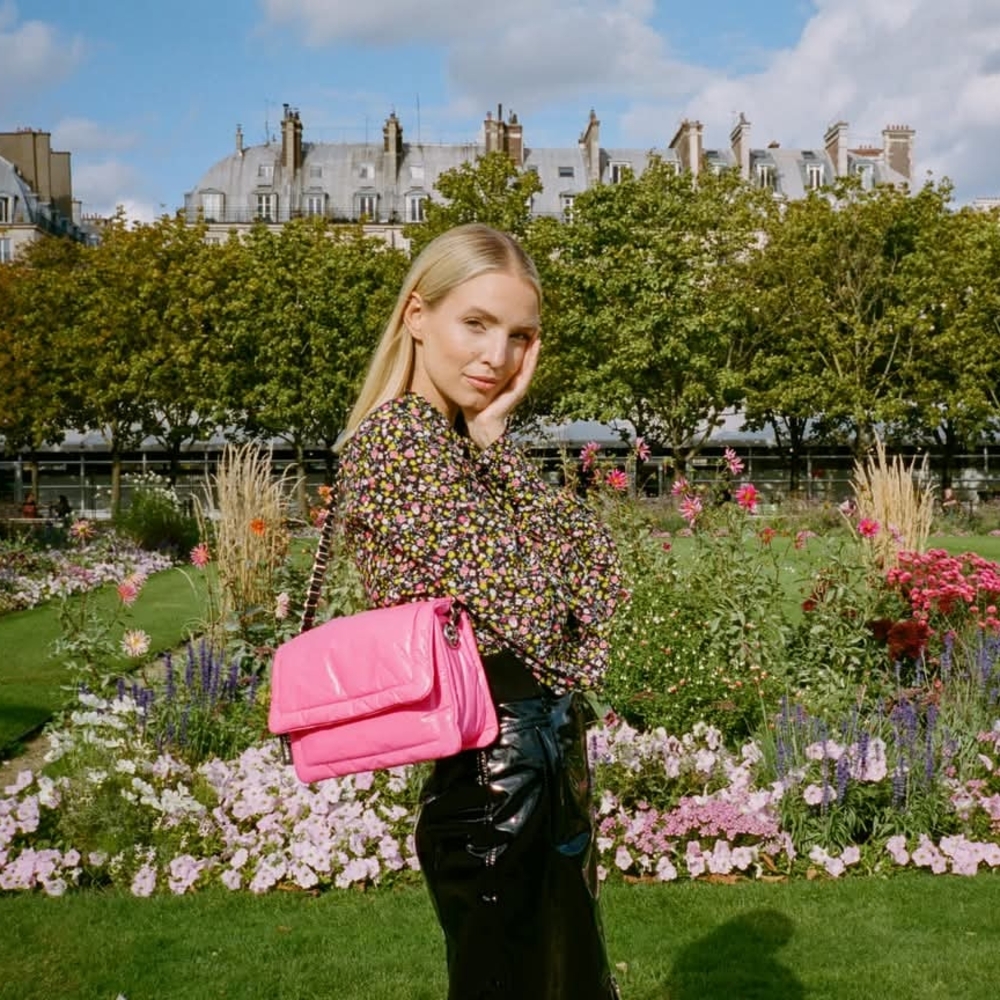 Pink Quilted Shoulder Bag